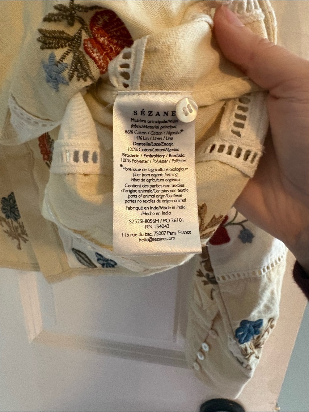 Sezane Flaminette Top — Size 40 - Picture 3 of 3